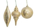 ICE BEADED CHAMPAGNE ORNAMENT WITH STAR GLITTER | 10 inches CALABASH OR 6 inches BALL OR 10.5 inches FLAT TEARDROP FINAL