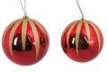 6 Inch Or 8 Inch Shiny Ball With Glitter Pattern | Red, Gold Or Silver