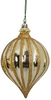 Reflective Gold Pumpkin Ornaments With Glitter | 5 Inch Ball, 5.5 Inch Onion, 6 Inch Onion
