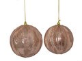 Rose Gold Glitter Ball Ornament | 4 Inch or 5 Inch Sizes