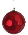 5 Inch Red Matte Or Reflective Honeycomb Ball Ornament