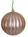 Matte Rose Gold Pumpkin Ball With Glitter | 4 Inch, 6 Inch, Or 8 Inch