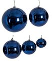 Reflective Navy Blue Ball Ornaments | Sizes 4" to 12"