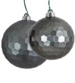 MATTE PEWTER HONEYCOMB BALL ORNAMENT | 5 INCH OR 6 INCH SIZES