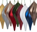 8" Matte/Glitter Swirl Finial Ornament | Red, Green, Gold, Silver, Rose Gold, White, Burgundy, Bl...