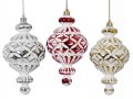 5.5 INCH WHITEWASHED REFLECTIVE FINIAL | RED, GOLD, OR SILVER