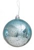 Mercury Glass Finish Blue/Silver Ombre Ornaments | 4", 6", or 8"