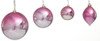 Mercury Glass Finish Fuchsia/Silver Ombre Ornaments | 4", 6", or 8"