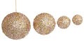 Gold/Silver/Pink Sequined/Glittered Ball Ornaments | 4" to 10" Sizes