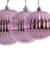 Pink Reflective Pumpkin Ball Ornaments | Fire Retardant | 4 Inch, 6 Inch, or 8 Inch