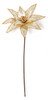 22" Metallic Poinsettia Stem with Beaded Trim | 5 Colors Available