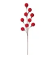 22.5" Velvet Ball Spray x 9 | Red, Green, or Blue