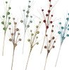 28" Metallic/Glittered Berry Spray with PVC Needles | Various Colors Available