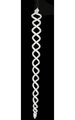 Plastic Glittered Curly Icicle Ornament - White