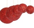 Red Sequined/Glittered Ball Ornaments | 4" to 12" Sizes