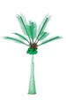 Coconut Palm Christmas Tree - Green LED Lights