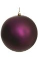 Plastic Matte Ball Ornament - Burgundy