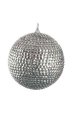 Mirror Beaded Ball Ornament - Silver