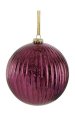 Plastic Mercury Glass Finish Ball Ornament - Burgundy