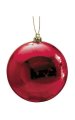 6" Plastic Reflective Ball Ornament - Red