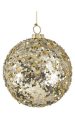 Sequin Ball Ornament - Light Gold