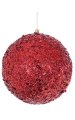 Sequined/Beaded Ball Ornament - Red