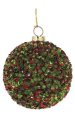 Sequin/Bead Ornament - Red/Green