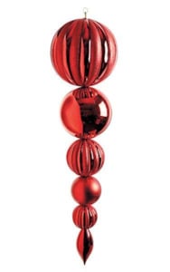 Plastic Glittered Ball Cluster Ornament - Shiny and Matte Finish