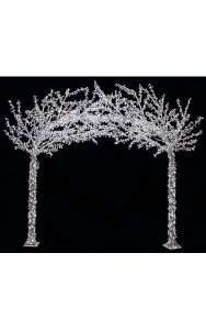 8.25 feet x 9 feet Crystal Arch Christmas Tree with LED Lights