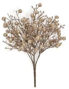 14 inches GLITTERED DRAGON BALL SPRAY X 6 | CHAMPAGNE GOLD OR SILVER