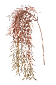 22" Hanging Metallic/Glittered Leaf Spray | 7 Colors Available