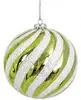 Reflective/Glittered Twill Ball Ornaments In 3 Colors