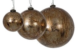 Metallic Bronze Ball Ornaments | 4", 6", or 8" Sizes