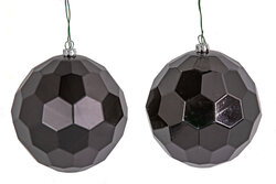 5 Inch Black Honeycomb Ball Ornament | Matte or Reflective Finish