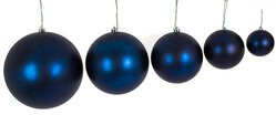 Matte Navy Blue Ball Ornaments | 4 Inches, 6 Inches, 8 Inches, 10 Inches or 12 Inches