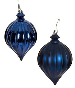 6 Inch Matte or Reflective Finish Dark Blue Navy Onion Finial