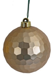 Matte Light Gold Honeycomb Ball Ornament | 5 Inch or 6 Inch Sizes