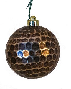 Vintage Honeycomb Ball Ornaments | Red, Green, or Bronze
