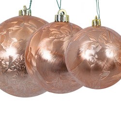 Rose Pink Gold Marble Ornaments | 4", 5", or 6" Sizes