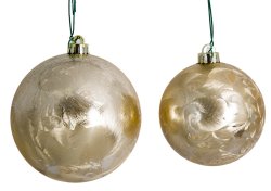 Marble Ball Ornaments | 5 Inch Or 6 Inch | Pewter Grey, Silver, Or Gold