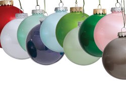 Glass Finish Gloss Ball Ornament | 4" or 6 " Sizes | 11 Colors