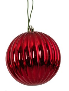 Fire Retardant Reflective Pumpkin Ball Ornament In Red, Green, Champagne Gold, Or Silver