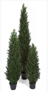 Outdoor UV  Artifcial Cedar Tree In Weighted Base