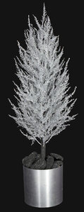 Iridescent Winter Alpine Ice Tree on Natural Trunks | 4 Ft. or 5 Ft. Tall