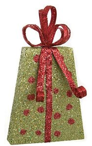 Styrofoam Glittered Gift Box Ornament