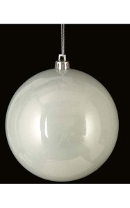 Pearlized Ball Ornament - Pearl White