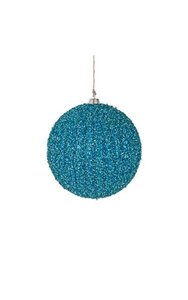 Tinsel Glitter Ball Ornament