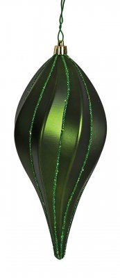 8 Inch Matte/Glitter Spiral Finial Ornament | Chocolate Mocha, Rose Gold, Dark Green, Silver