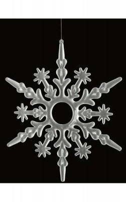 Frosted Acrylic Snowflake Ornament - Clear