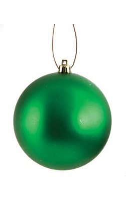 Plastic Matte Ball Ornament - Green